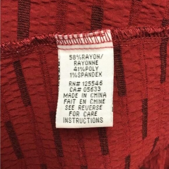 Habitat Women’s Oversize Long Sleeve Scoop Neck Texture Tunic, Red, size M - Picture 6 of 7